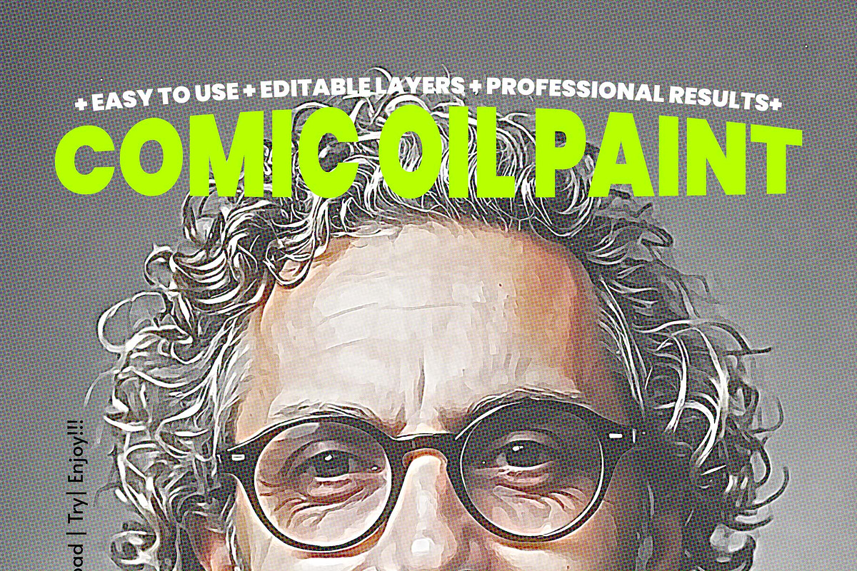 Comic Oil Paint Photoshop Action, a Brushes & More by MRI STUDIO (Photo 20 of 20)