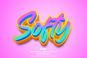 Softy PSD 3D Editable Text Effect, a Layer Style Add-On by TrueVector (Thumbnail 1 of 2)