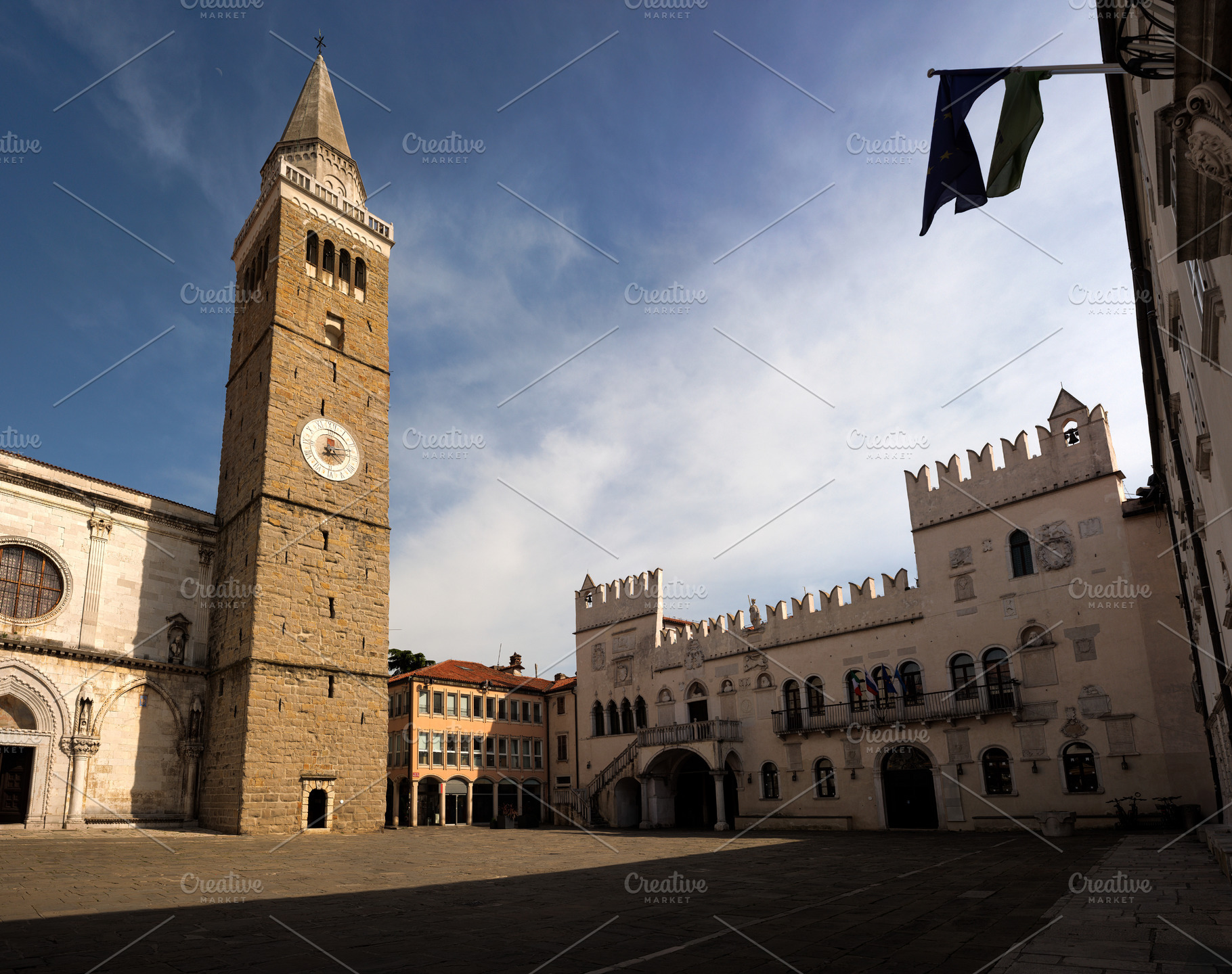 Tito Square with the Praetorian Palace and Assumption Cathedral, Koper, Sloveni, an Architecture Photo by Bepslabor