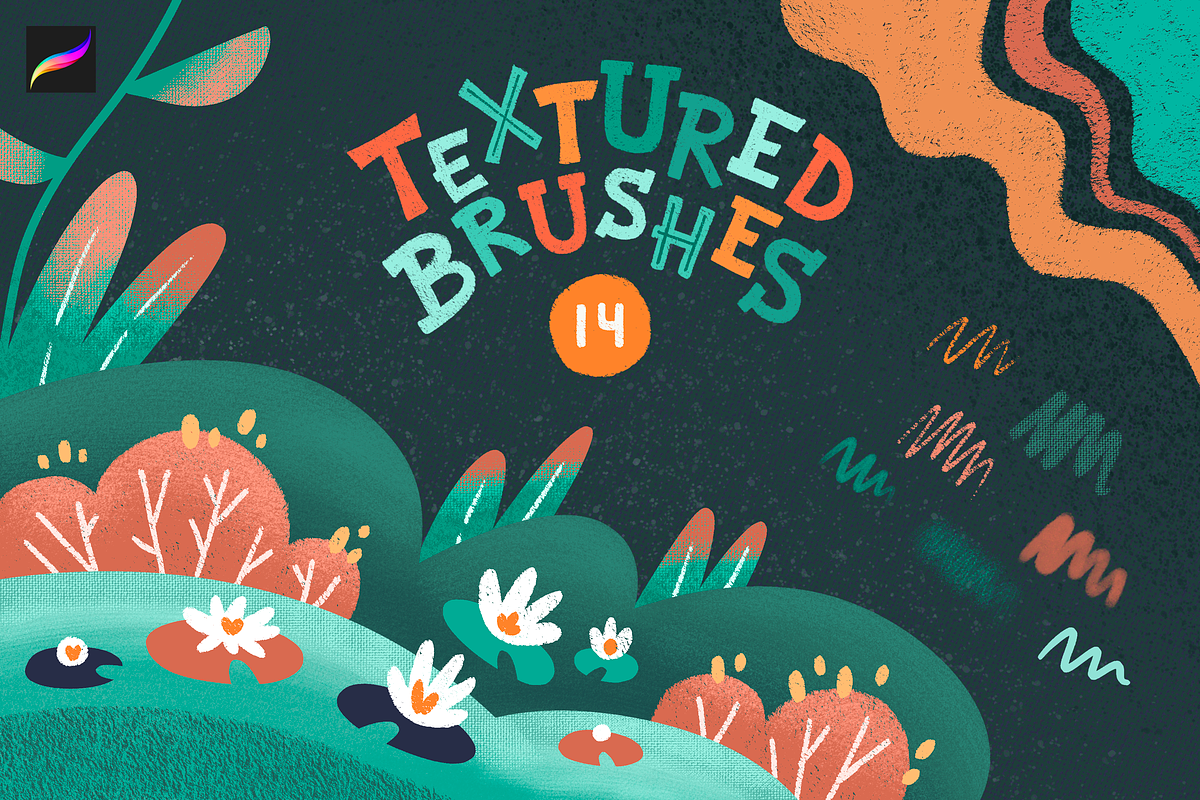 Soft Grit & Chalk Procreate Brushes, a Brush Add-On by Moon House Shop (Photo 1 of 5)