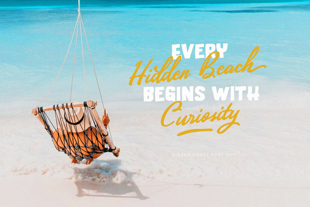 Hidden Coast – Retro Surf Font Duo, a Script Font by Letterhend Studio (Photo 11 of 11)