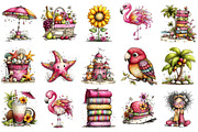 Whimsical Summer Clipart, an Illustration by OK Design (Thumbnail 3 of 6)