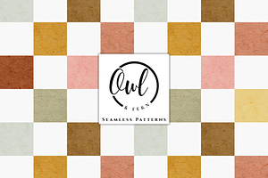 Rustic Cozy Fall Checkered Pattern