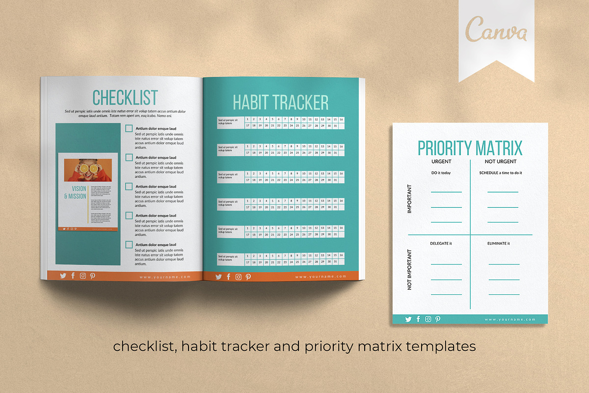 Canva Template for Ebook Workbook, a Templates & Theme by Miri Campbell