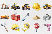 Construction Clipart Bundle, a Transportation Illustration by Rose Art (Thumbnail 3 of 4)