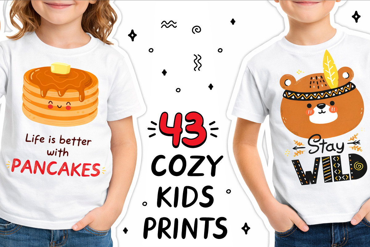 48 Cute Childish Prints Bundle, an Animal Illustration by Slavko Kahovsky (Photo 1 of 4)