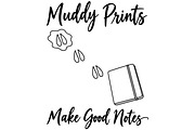 Deer Tracks Field Notes Line Art, an Object Illustration by Ghagra (Thumbnail 2 of 6)