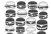 Delicious Burger Illustrations Set, a Food Illustration by CarWrap design (Thumbnail 1 of 4)