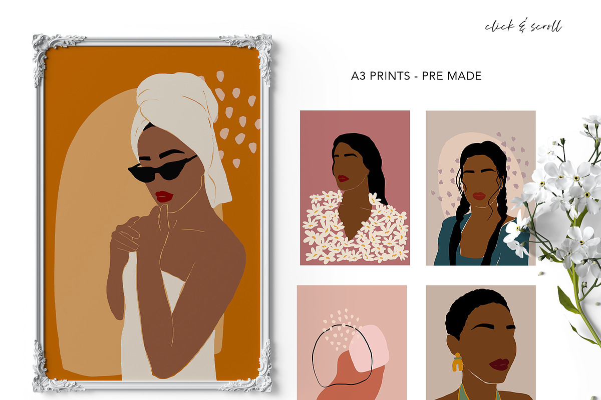 Portraits, Flowers, Abstract Shapes, a Person Illustration by Backyard Rose (Photo 8 of 16)