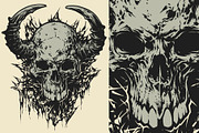Horned Skulls, a Decorative Illustration by daver2002ua (Thumbnail 3 of 3)