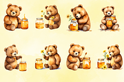 Watercolour Honey Bee Clipart, a Decorative Illustration by Coralcreations (Thumbnail 3 of 6)