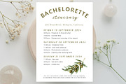 Olives Bachelorette itinerary card, a Stationery Template by EvaTemplates (Thumbnail 9 of 9)