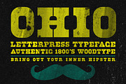 Ohio - Wood Type Typeface, a Slab Serif Font by The Warehouse (Thumbnail 1 of 3)