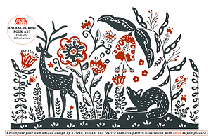 Animal Forest Folk Art