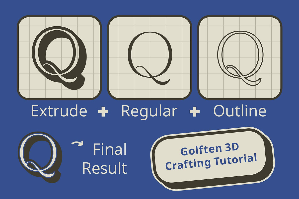 Golften 3D, a Serif Font by Craft Supply Co. (Photo 6 of 8)