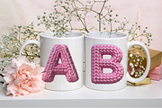 Knitted alphabet Pink yarn letters, an Object Graphic by SindyPrintDesign (Thumbnail 2 of 4)