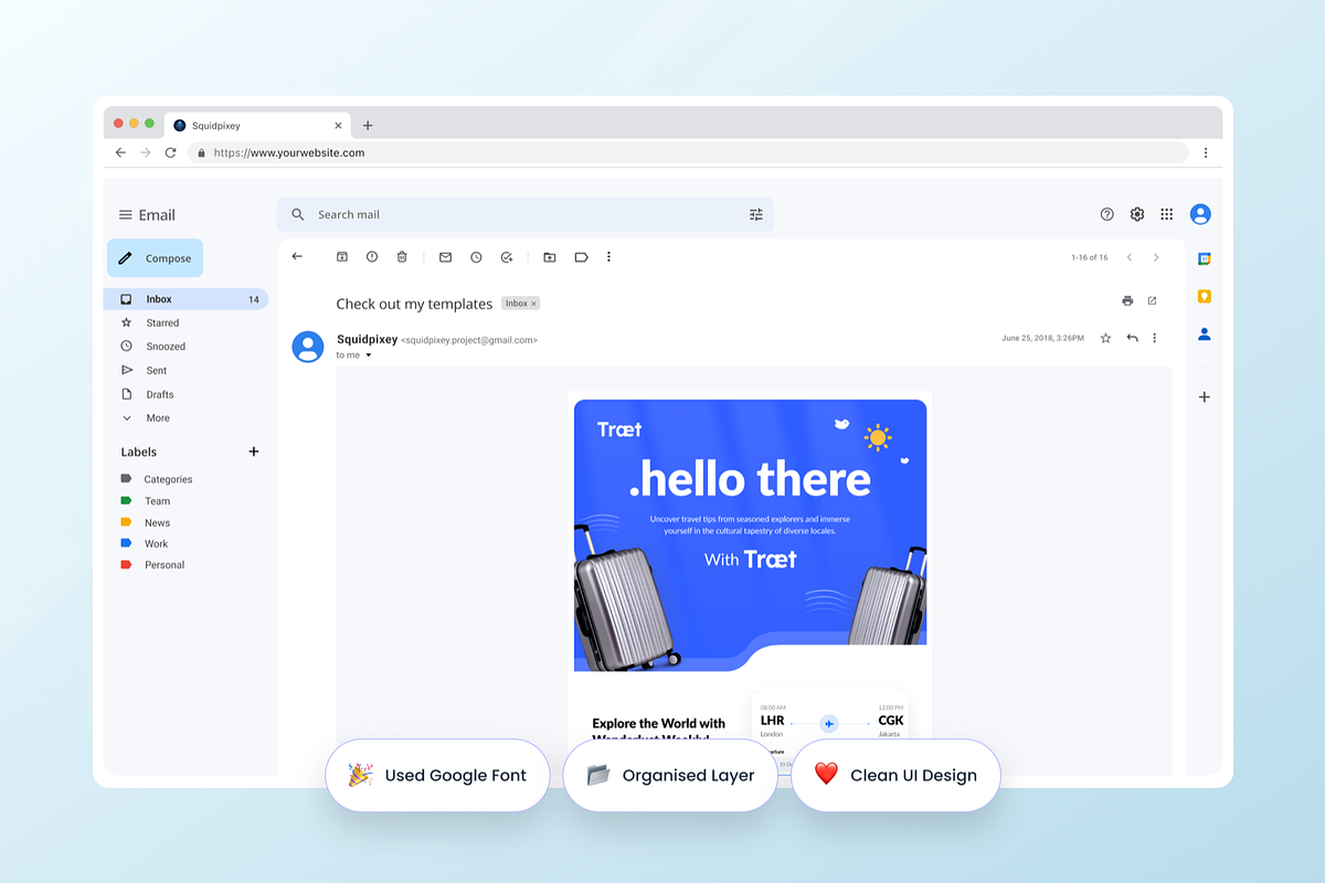 Traet - Travel Email Newsletter, a Templates & Theme by SquidPixey (Photo 2 of 6)