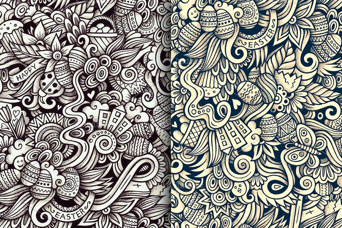 Happy Easter Graphics Patterns, a Pattern Graphic by BALABOLKA (Photo 3 of 6)