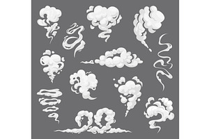 Cartoon clouds, smoke flows, steam, a Texture Illustration by Vector Tradition