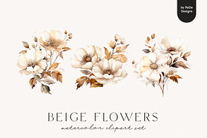 Beige Flowers