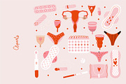 Cool Period Graphics, a Healthcare Illustration by AnkaDrozd (Thumbnail 2 of 8)