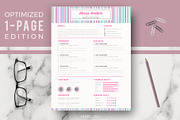 1 Page Resume Template, CV for Word, a Resume Template by HIRED Design Studio (Thumbnail 2 of 10)
