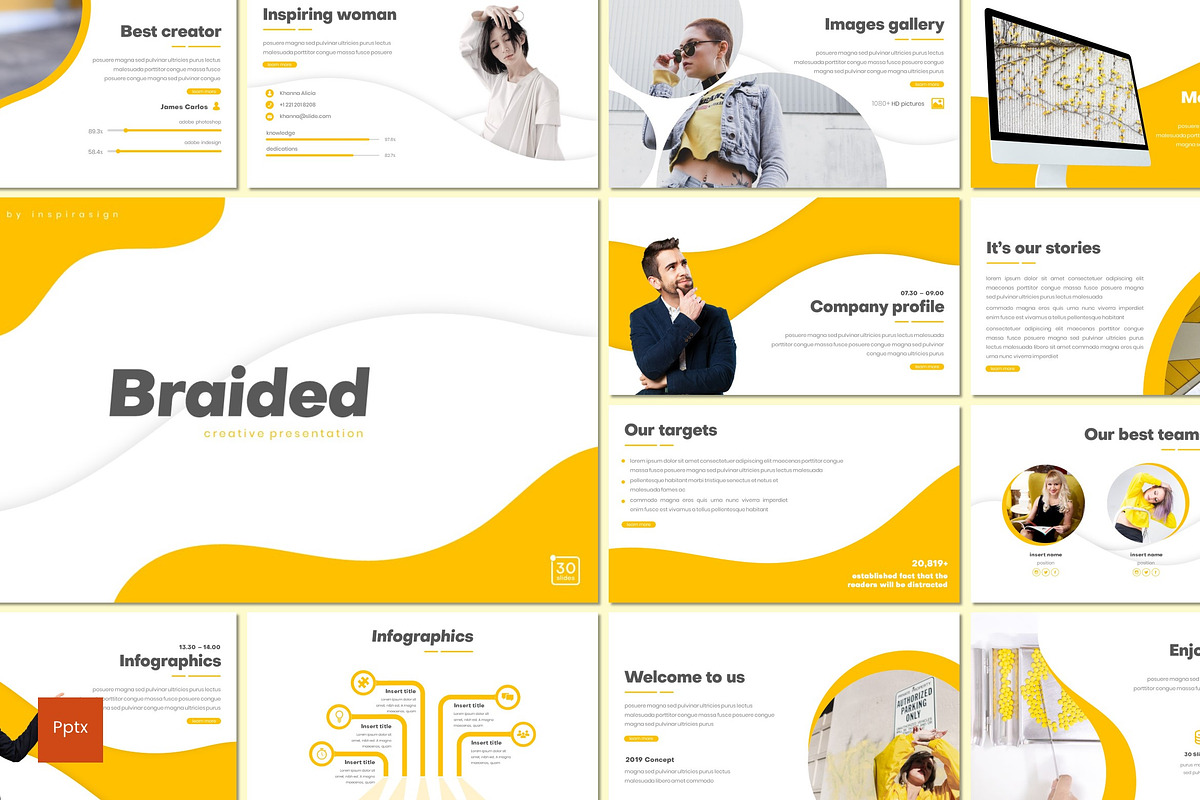 Braided - Powerpoint Template, a Presentation Template by inspirasign