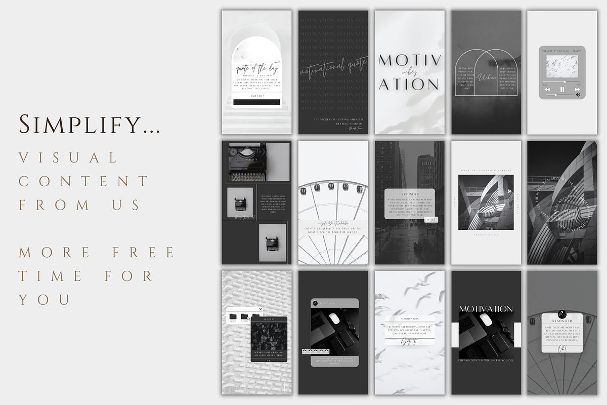 Black and White Instagram Branding, a Social Media Template by BRANDcontent