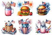 4th of July Fast Food Sublimation, an Illustration by DreamArtGraphic (Thumbnail 2 of 4)