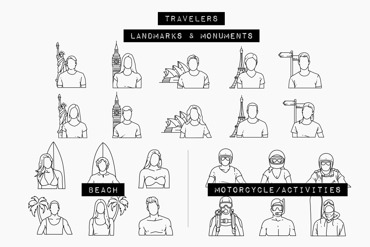 281 Travel Icons Set - Bundle, an Outline Icon by Hatch Design Workshop (Photo 9 of 19)
