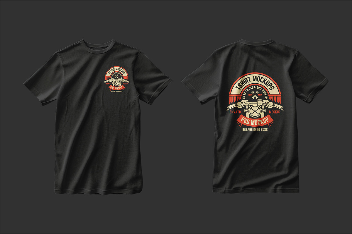 Black Tshirt Mockup, a Shirt Mockup by Mockupnine (Photo 1 of 2)