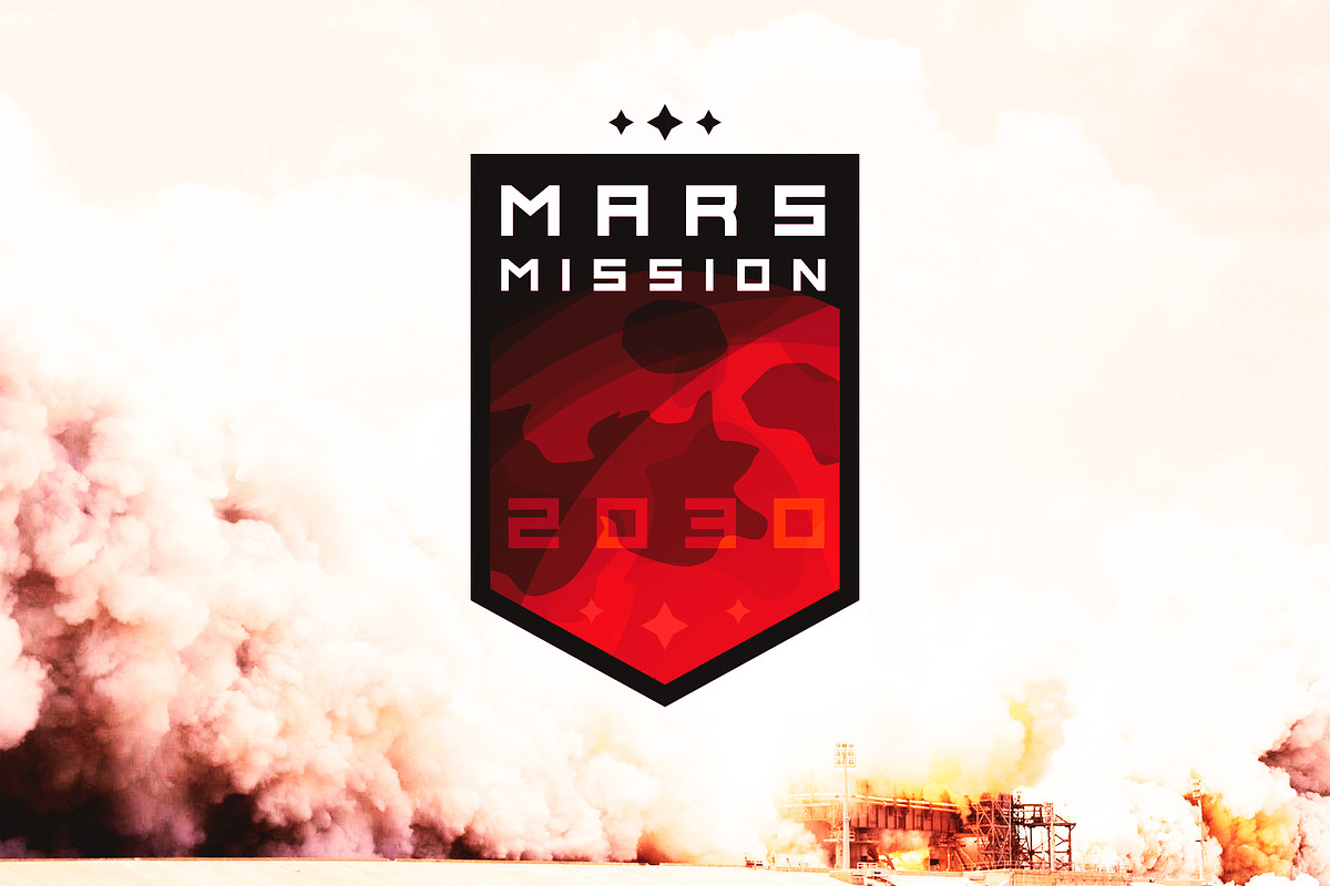 16 Space (Mars Themed) Logos, a Branding & Logo Template by Roman Paslavsky (Photo 6 of 8)