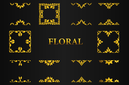 golden floral frame v4