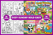 Cozy Sunday Bold & Easy Coloring, an Animal Illustration by Ink Gallery (Thumbnail 1 of 4)