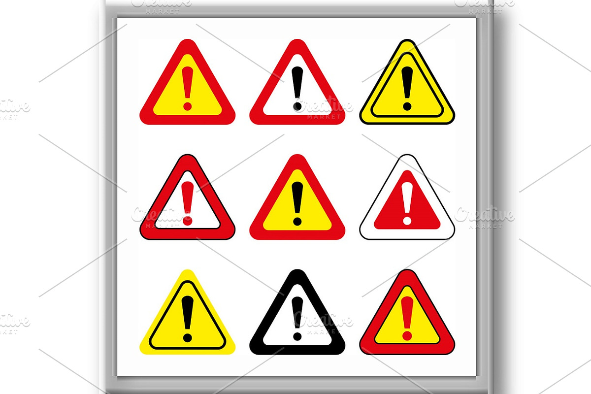 Set of Vector Exclamation Signs, an Object Graphic by FineArtStudio (Photo 3 of 3)