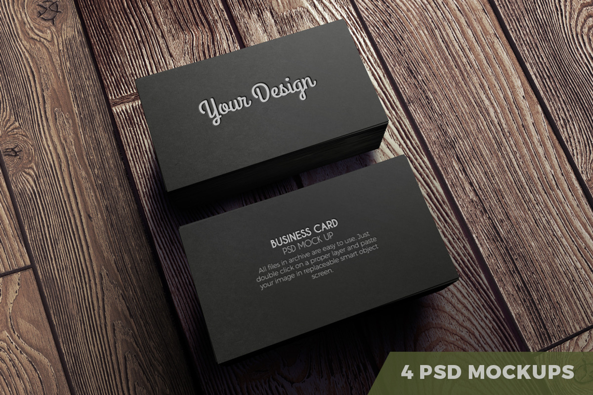 4-Pack PSD. Business cards, a Print Template by Egor Shkolnikov (Photo 1 of 6)