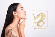Chinese Dragon Vector Illustrations, a Background Graphic by ilonitta (Thumbnail 2 of 14)