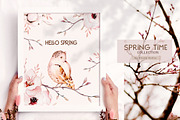 Watercolor spring birds collection, an Animal Illustration by Peace ART (Thumbnail 11 of 12)