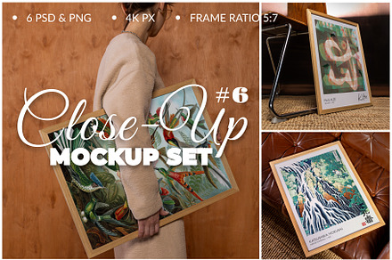 Poster Frame Mockup Close-Up Set, a Product Mockup by SigaSigaMockup