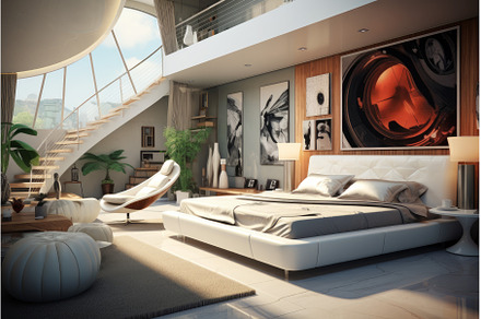 Modern luxury bedroom with natural, an Arts & Entertainment Photo by Ylivdesign