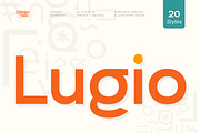 Lugio Sans Modern Geometric Family, a Sans Serif Font by Lettertype Studio (Thumbnail 1 of 16)