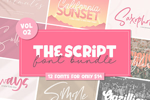 The Script Font Bundle - Vol 02