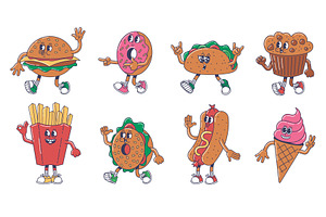 Cartoon fast food mascot. Cheerful, a Graphic by winwin.art