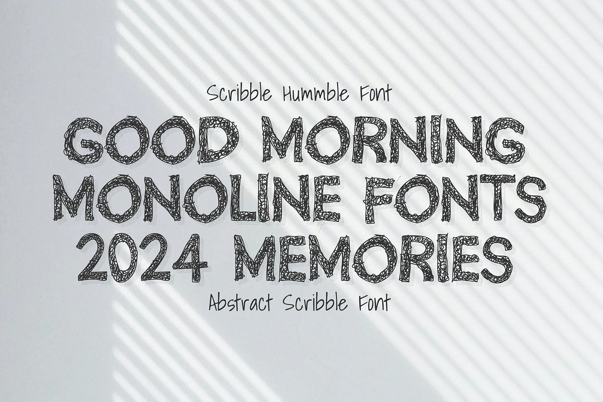 Scribble Hummble Handwritten Font, a Handwritten Font by Erifqizefont (Photo 4 of 6)