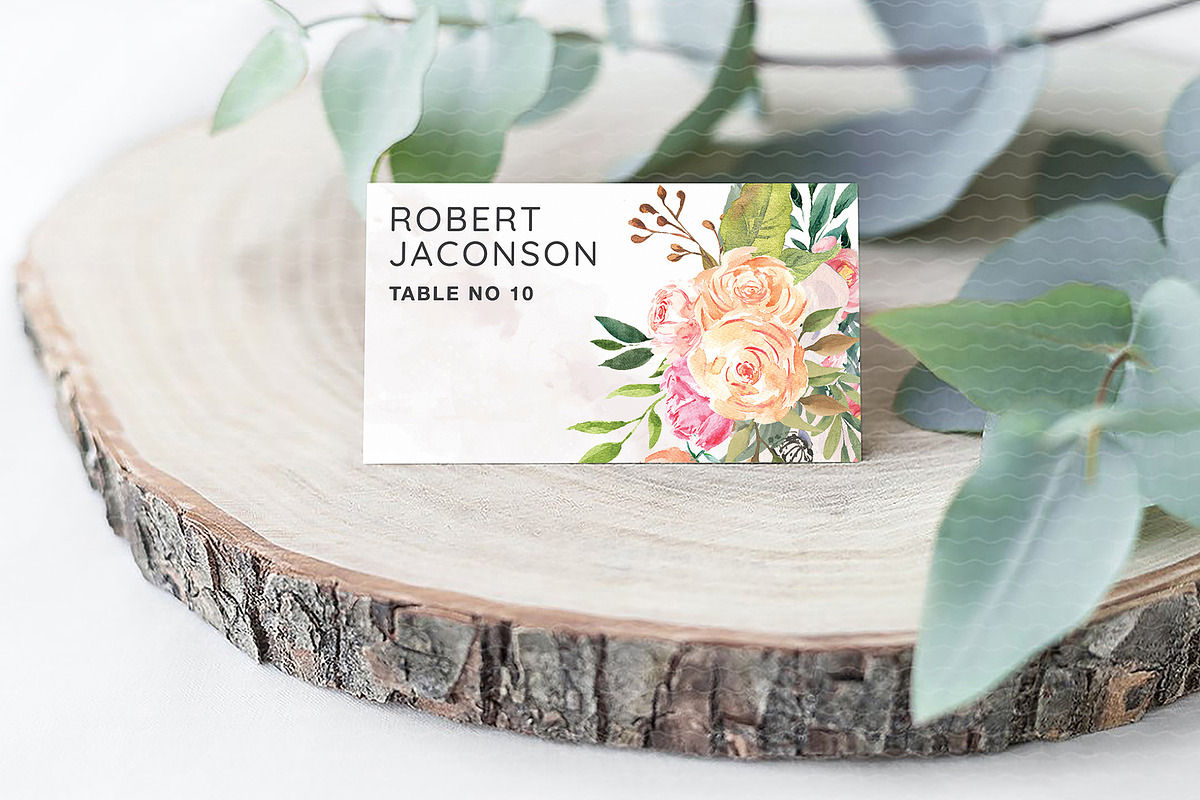 Blush Floral Wedding Invitation Set, an Invitation Template by DesignDevisers (Photo 9 of 15)