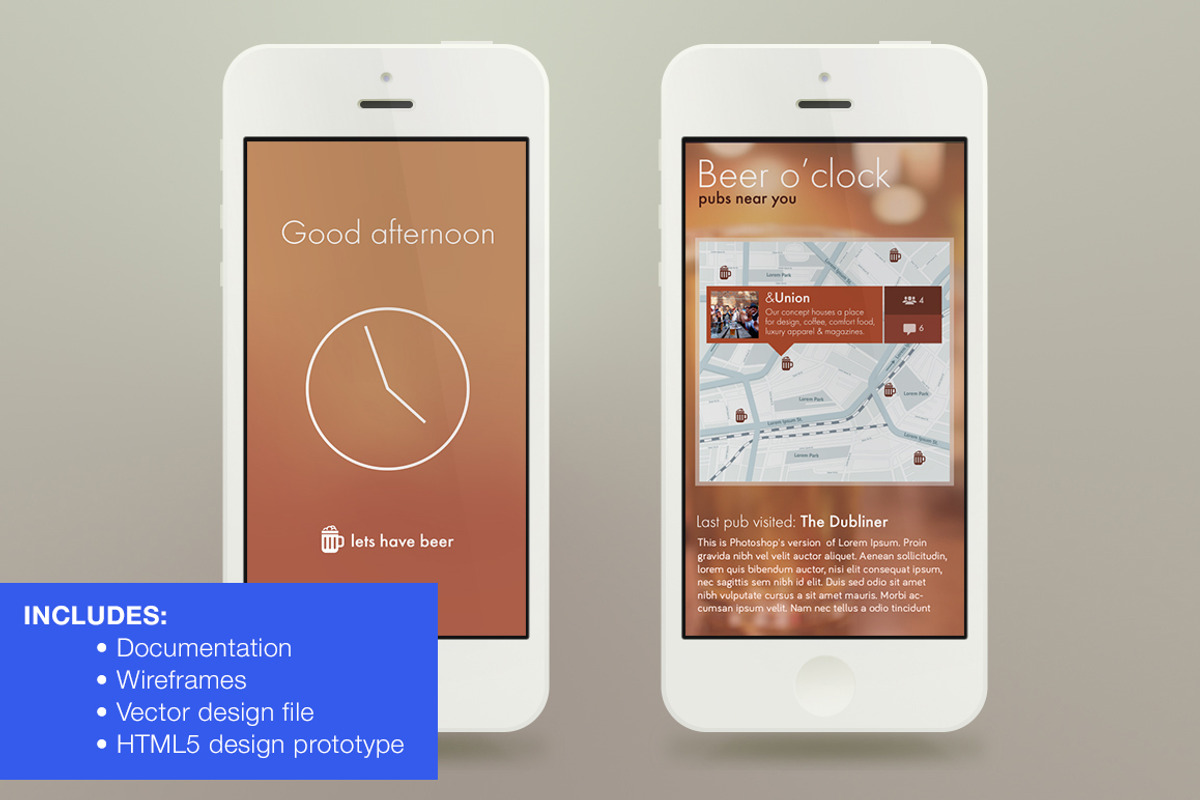 Brew - App Design & Prototype, a Templates & Theme by Jana Rawlins Inc. (Photo 1 of 5)