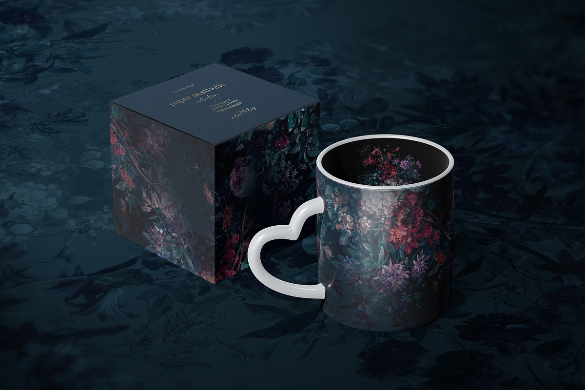 Dark Green Roses Floral Pattern, a Pattern Graphic by paper aesthetic (Photo 3 of 10)