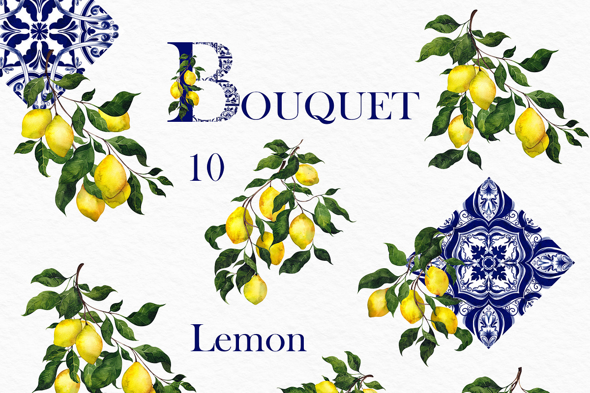 Azulejo. Watercolor Graphic, an Object Illustration by ma_i_vi (Photo 3 of 9)