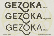 Gezoka – Sans Serif Font Family, a Sans Serif Font by NDNL Studio (Thumbnail 2 of 9)
