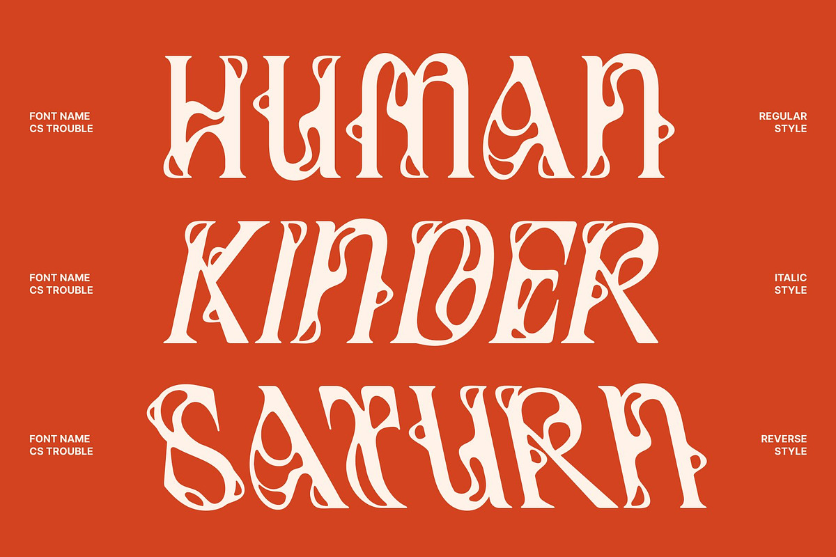 Trouble – Melted Serif Font, a Serif Font by Craft Supply Co. (Photo 2 of 8)